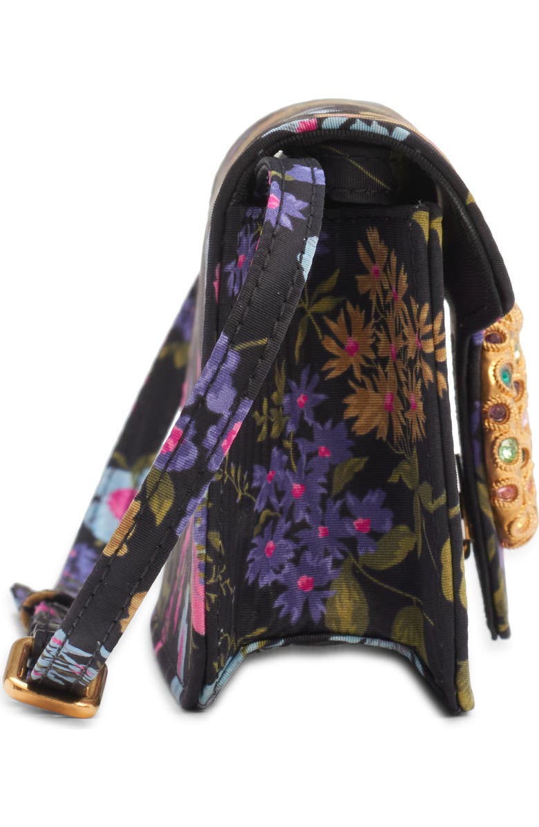 Valentino Garavani Locò Jewel Floral Moiré Clutch, Alternate, color,