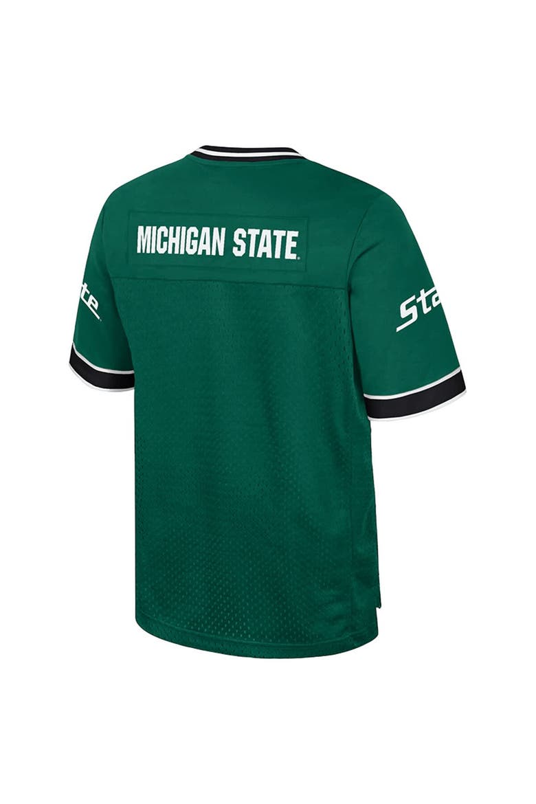 Men's Colosseum  Green Michigan State Spartans Nothing But The Hits Football Jersey, Alternate, color, Green