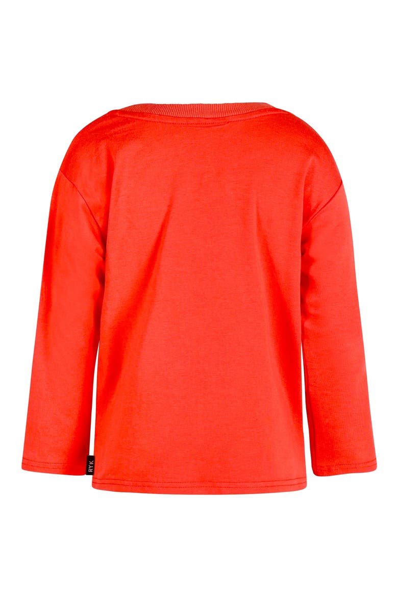 Kids' Long Sleeve Graphic T-Shirt, Alternate, color, RED FACE