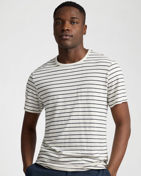 Crewneck Stretch Linen T-Shirt
