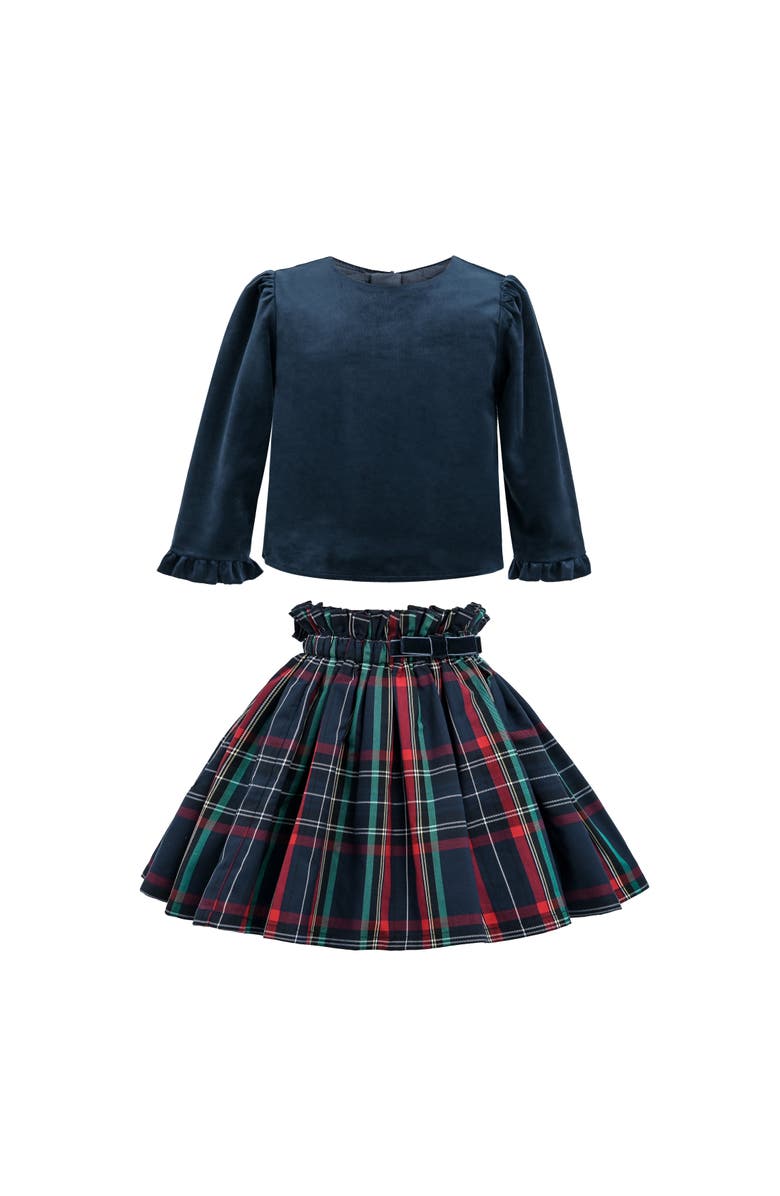 Tulleen Velvet Dress, Main, color, Navy