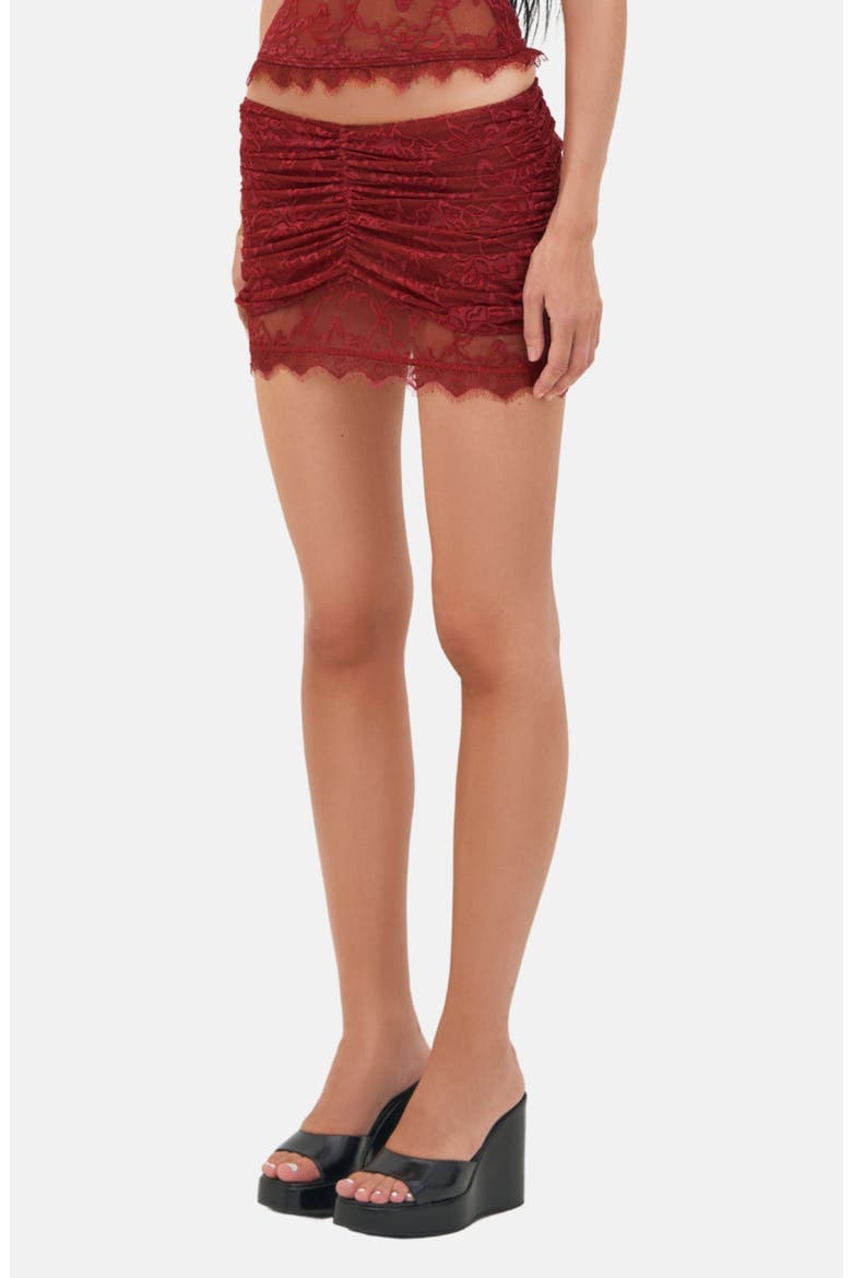 Selah Mini Skirt, Alternate, color, Red