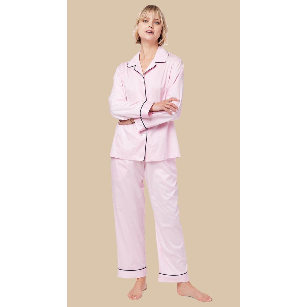 The Cat's Pajamas Luxe Pima Pajama Set In Brown