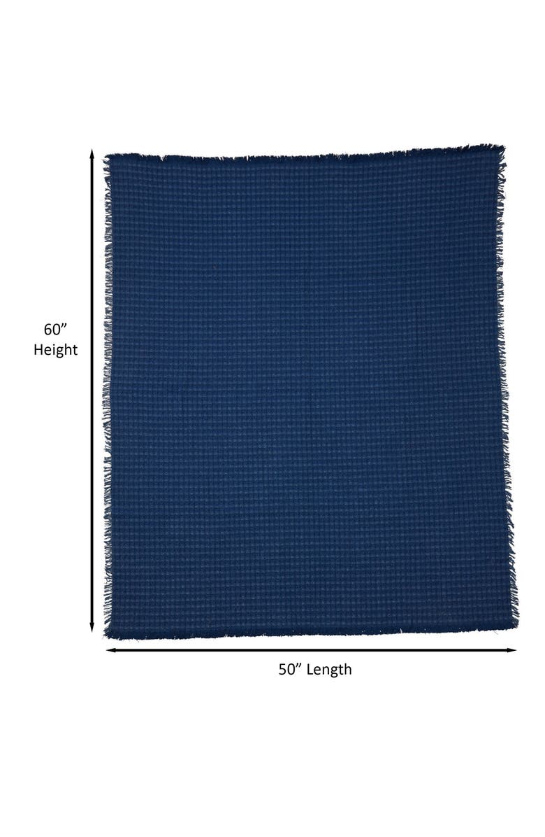 ROSELLI TRADING COMPANY Agra Waffle Stitch Throw Blanket, Alternate, color,