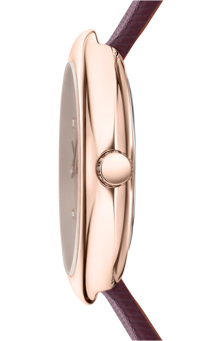 VERSUS Versace Lea Leather Strap Watch, 35mm, Alternate, color, 