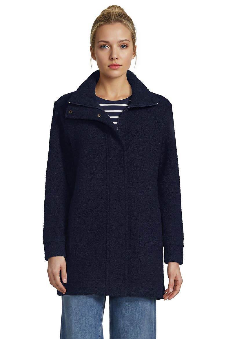 Boucle Fleece Coat, Main, color, Radiant Navy