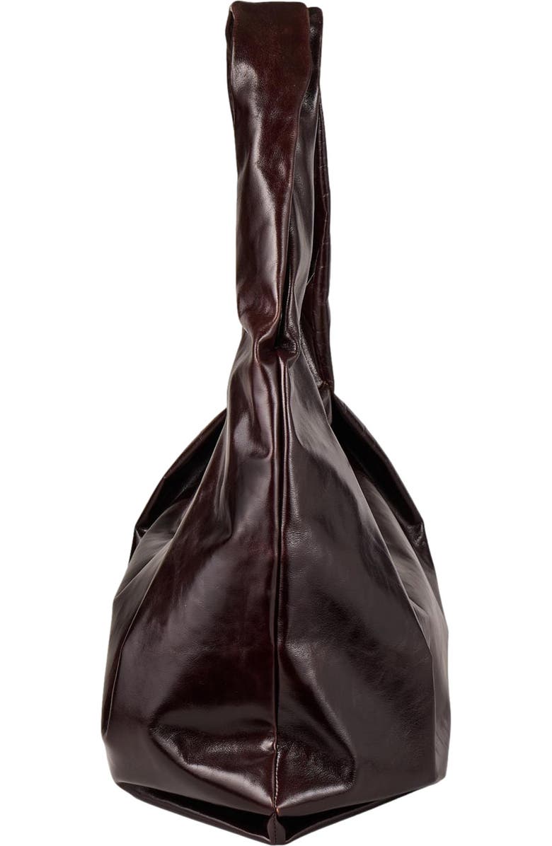 SANDRO Large shiny leather bag, Alternate, color,