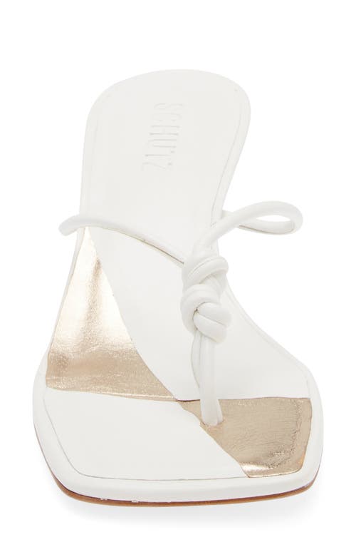 Schutz Poppy Stiletto Flip Flop In White