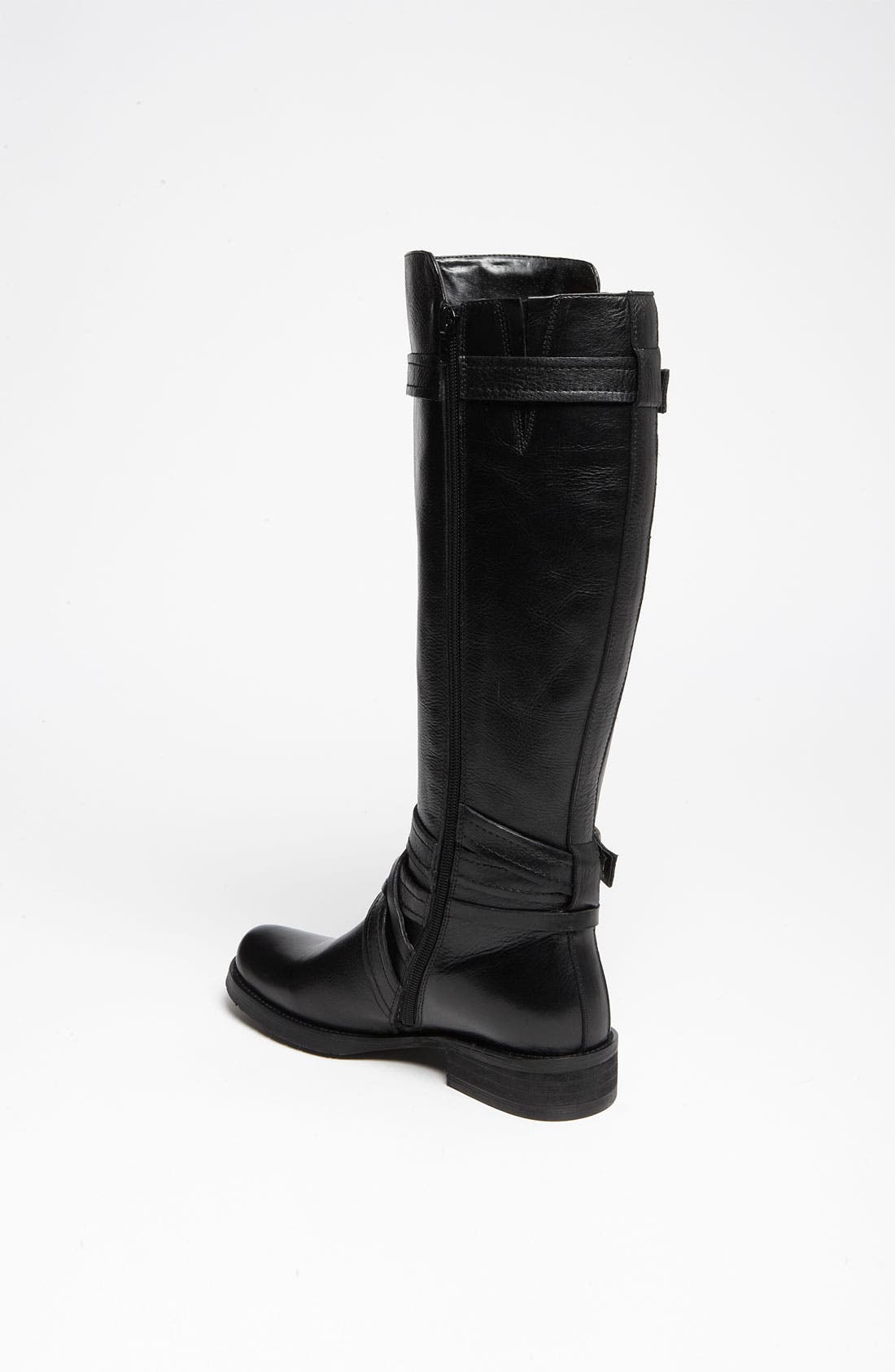 'Kacy' Boot, Alternate, color, BLACK LEATHER