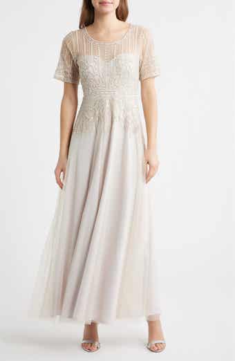 Bead Embellished Evening Gown