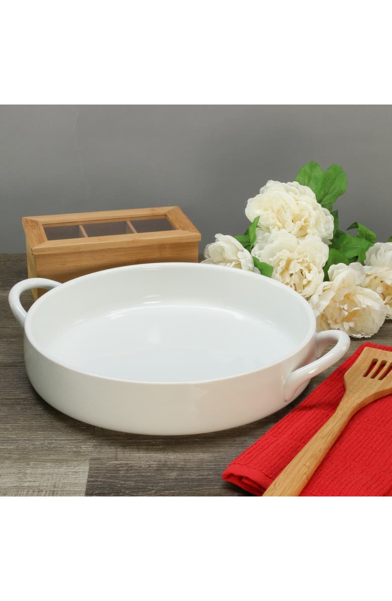 BIA Cordon Bleu Taos Round 5-Quart Baking Dish, Alternate, color, White