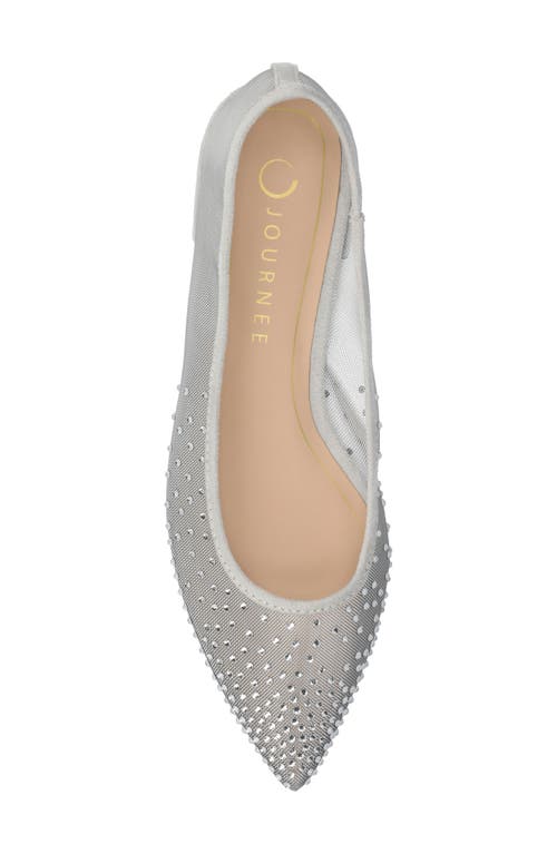 Journee Collection Gracelynn Evening Ball Flat In Silver