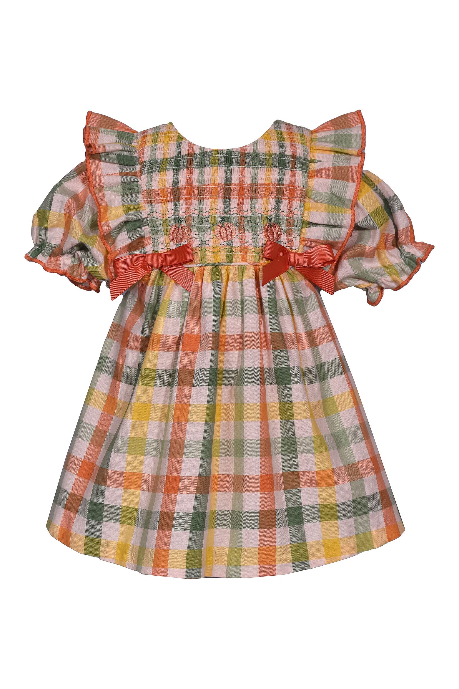 Dress Rassh Iris & Ivy Smocked Plaid Pumpkin Dress (Women) | Nordstromrack