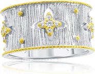 SUZY LEVIAN Pavé Cubic Zirconia Florentine Band Ring