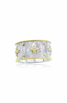 SUZY LEVIAN Pavé Cubic Zirconia Florentine Band Ring