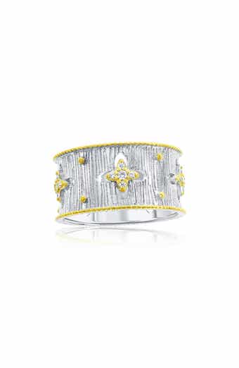 SUZY LEVIAN Pavé Cubic Zirconia Florentine Band Ring