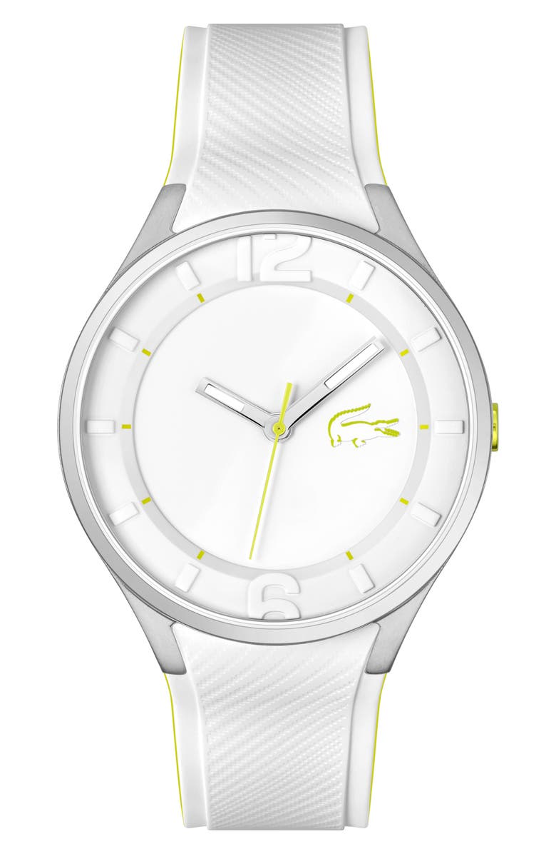 Lacoste Ollie Silicone Strap Watch, 44mm, Main, color, 