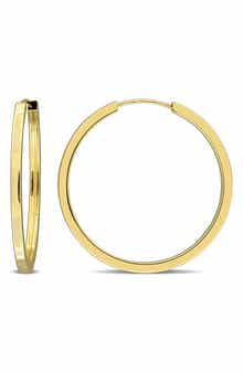Square Tube Hoop Earrings