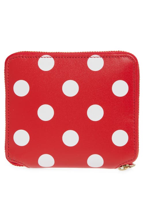 COMME DES GARÇONS COMME DES GARÇONS WALLETS DOT PRINT LEATHER WALLET