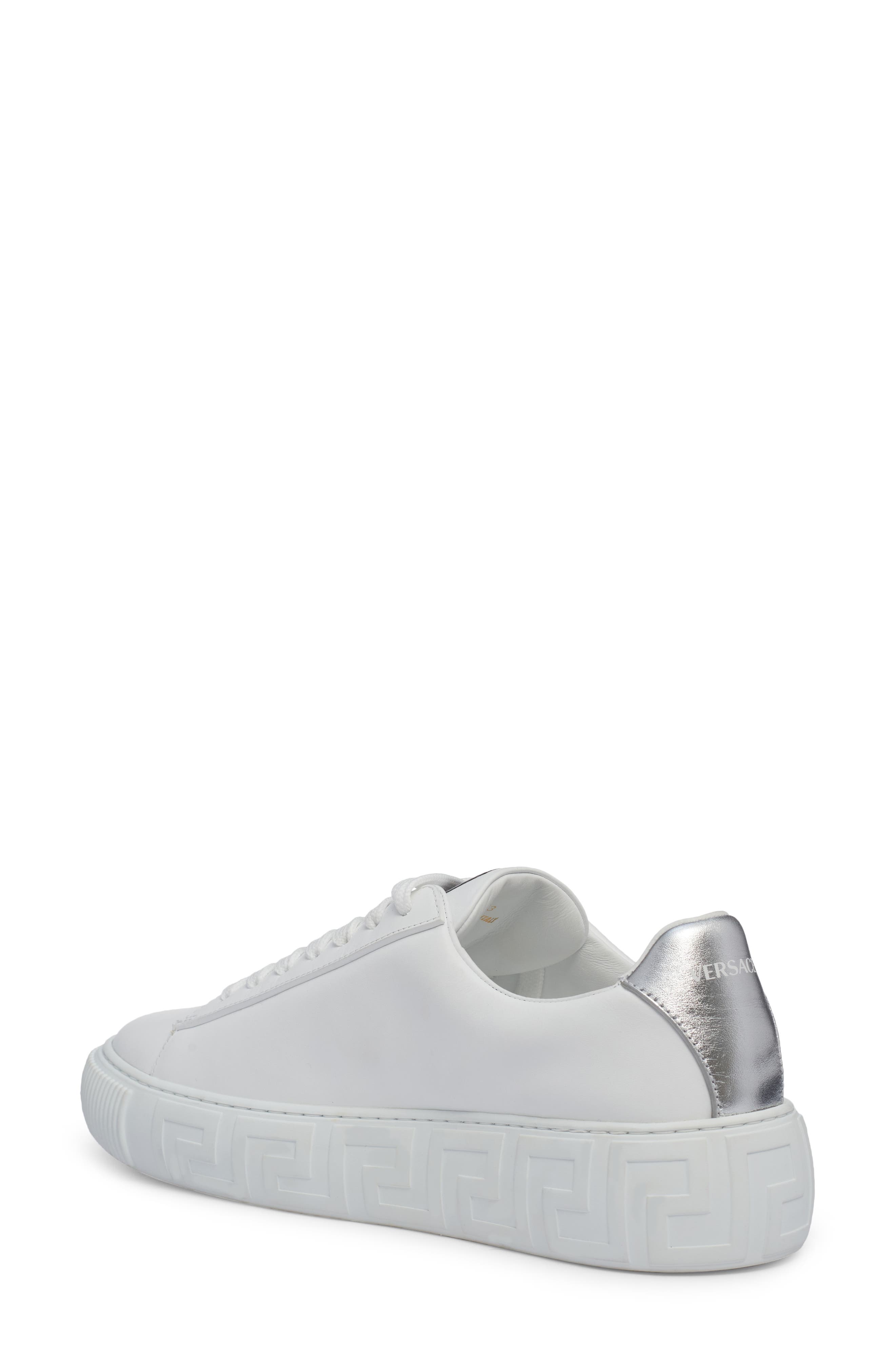 Versace La Greca Logo Low Top Sneaker, Alternate, color, 