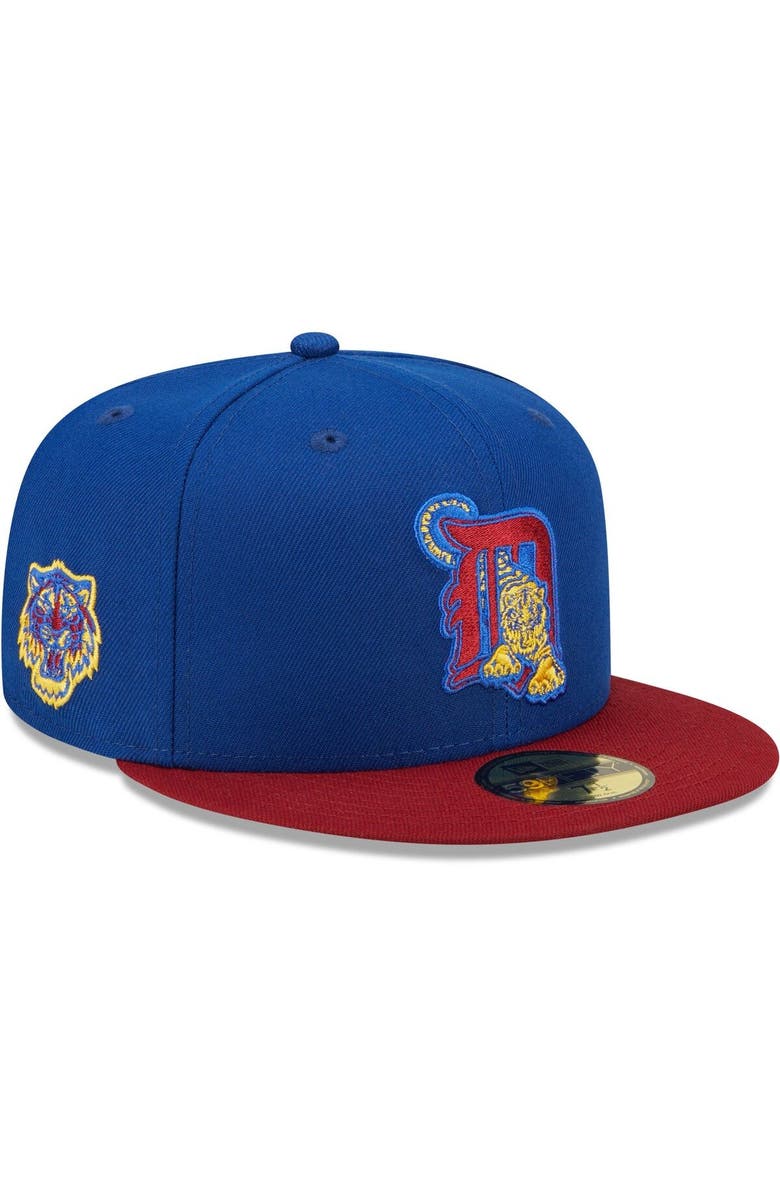 New Era Men's New Era Royal/Red Detroit Tigers Alternate Logo Primary Jewel Gold Undervisor 59FIFTY Fitted Hat, Main, color, 