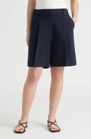 NVLT Pleated Front Bermuda Shorts