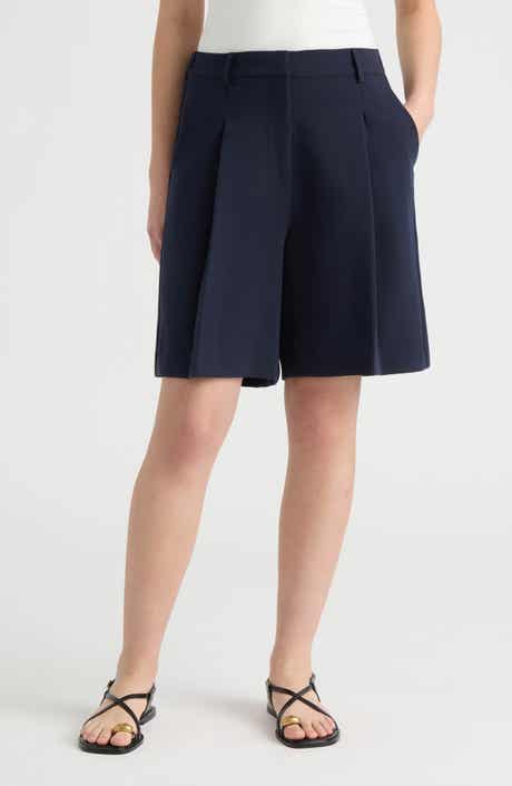 NVLT Pleated Front Bermuda Shorts
