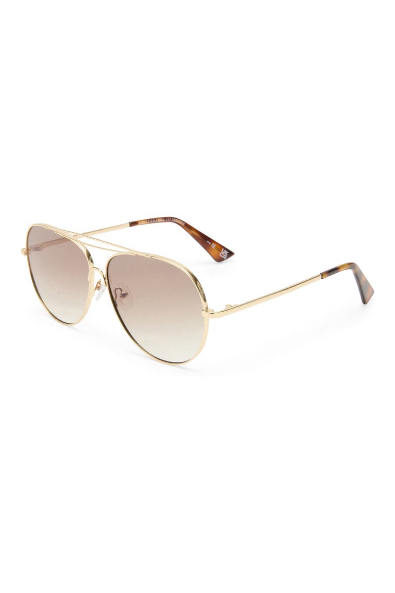 Abracadabra 60mm Gradient Aviator Sunglasses, Alternate, color, BRIGHT GOLD/ BROWN GRAD