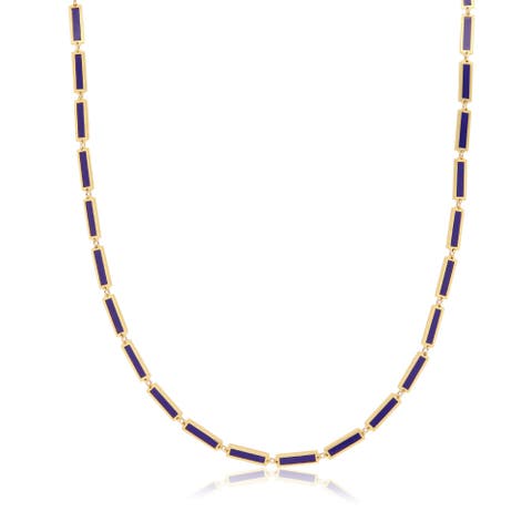 Lapis Bar Necklace