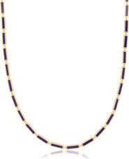 The Lovery Lapis Bar Necklace