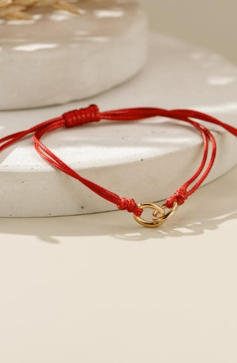 Mantra Thread of Friendship - Set of 2 bracelets, Alternate, color, Gold