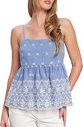 FLYING TOMATO Eyelet Embroidered Babydoll Camisole Top
