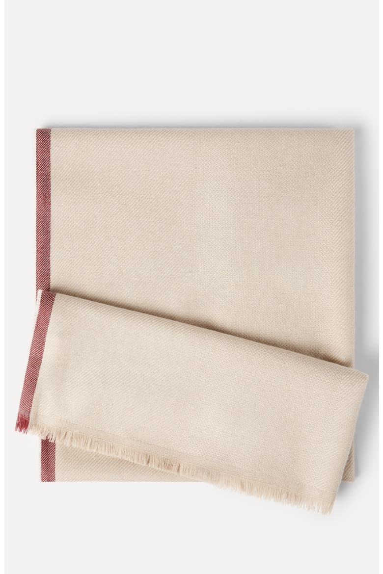 Wool and cashmere scarf, Alternate, color, Sand