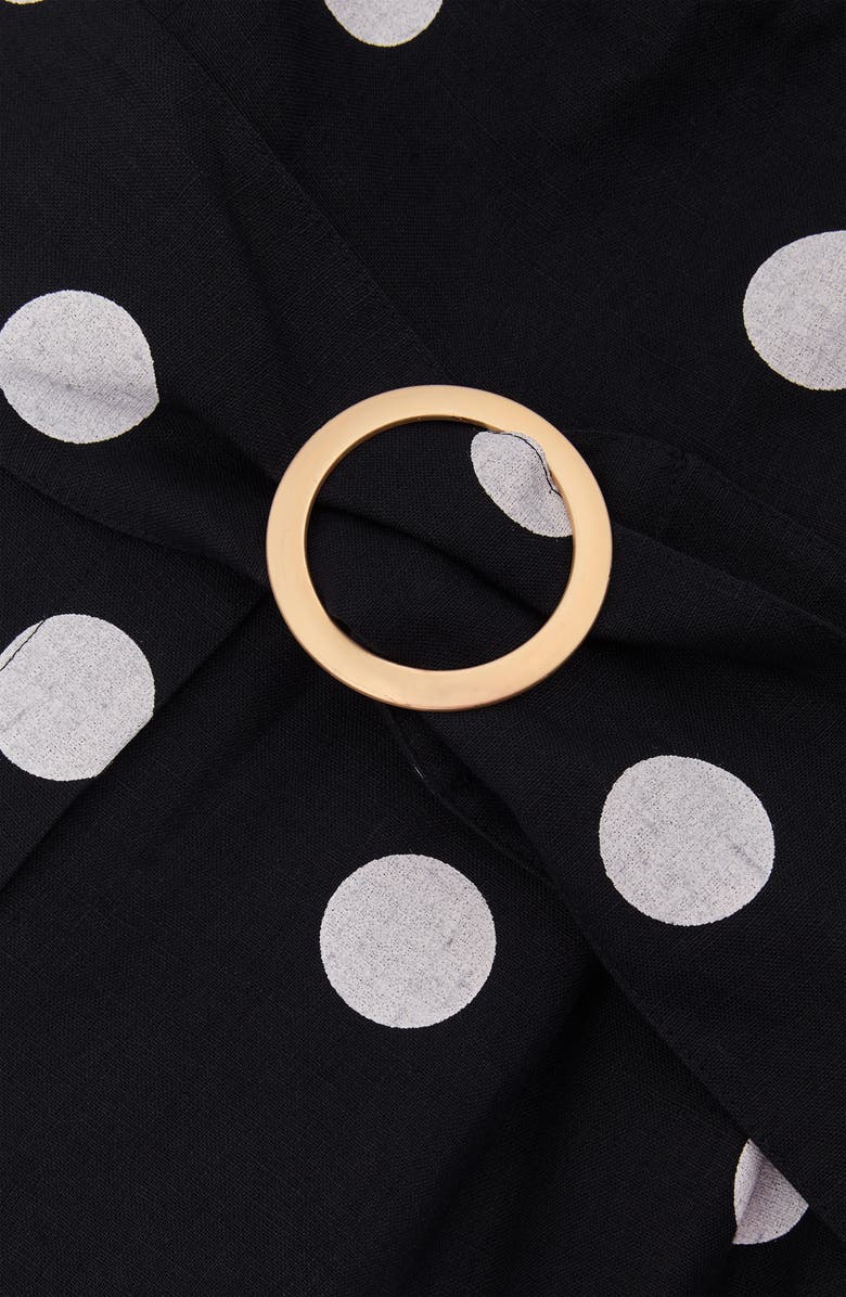 Reiss Brook Polka Dot Linen Jumpsuit, Alternate, color, 