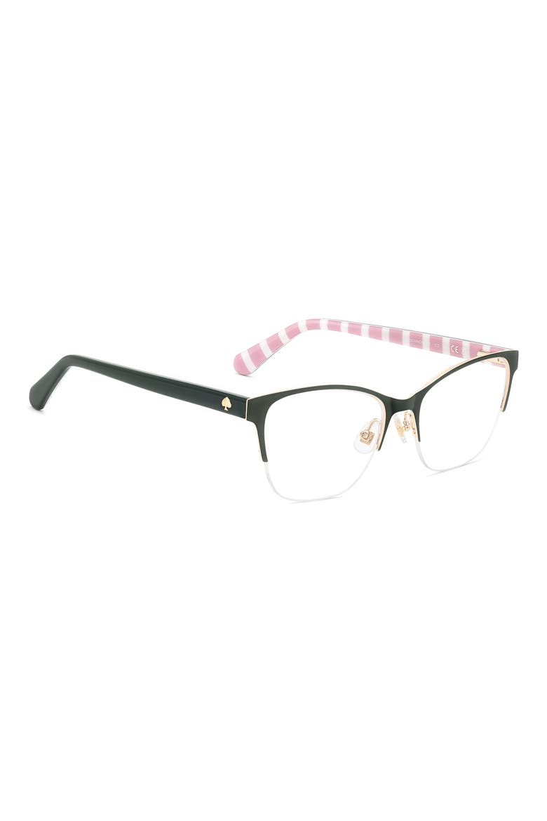 diandra 51mm rectangular optical glasses, Alternate, color, GREEN