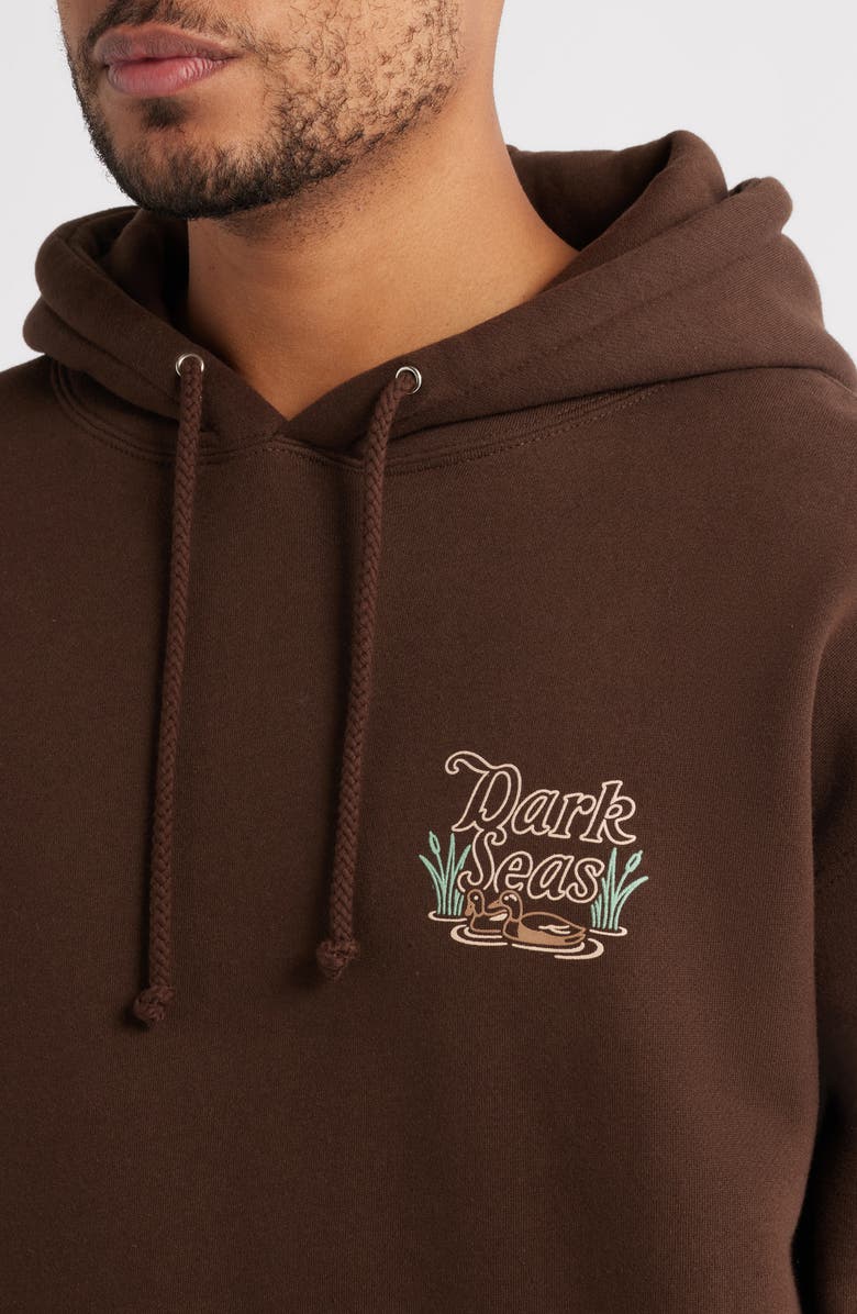 DARK SEAS Lagoon Graphic Fleece Hoodie, Alternate, color, Brown