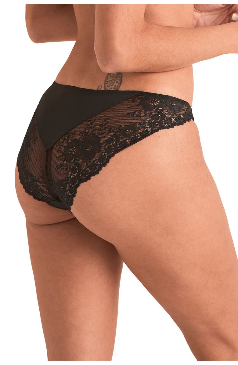 Adore Me Taissa Bikini Panties, Alternate, color, Black