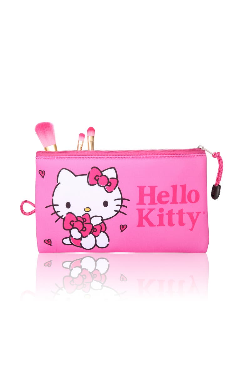 Hello Kitty Pink Neoprene Zip Pouch Makeup Bag for Travel, Alternate, color, Pink