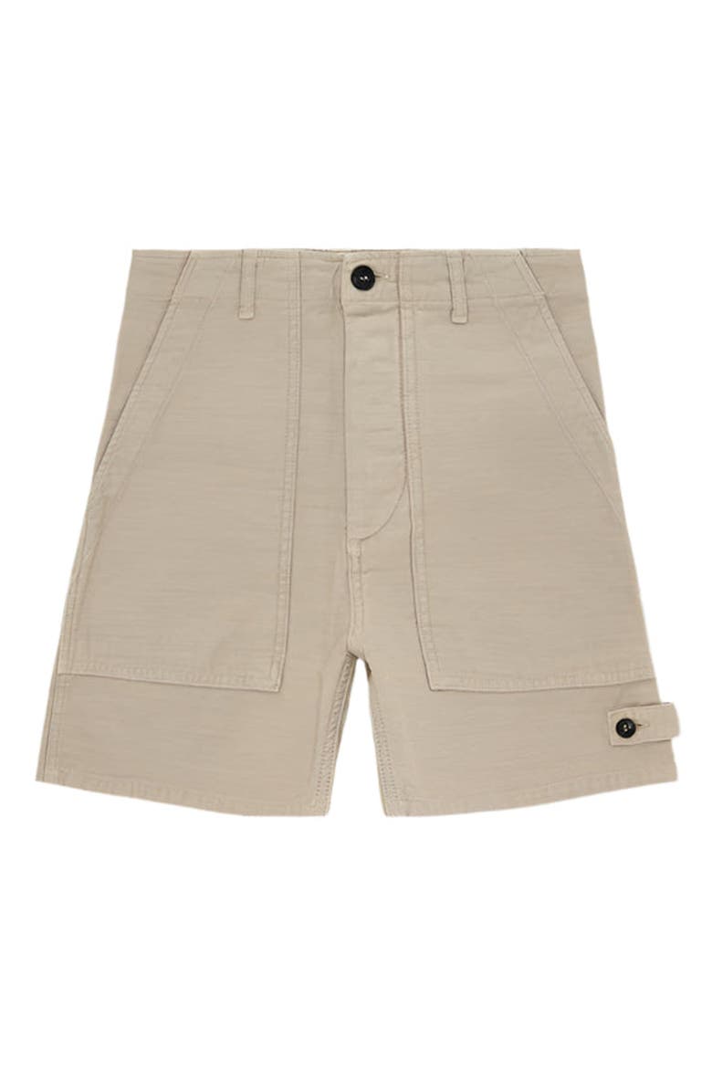 Jim Fatigue Cotton Satin Shorts, Main, color, STONE