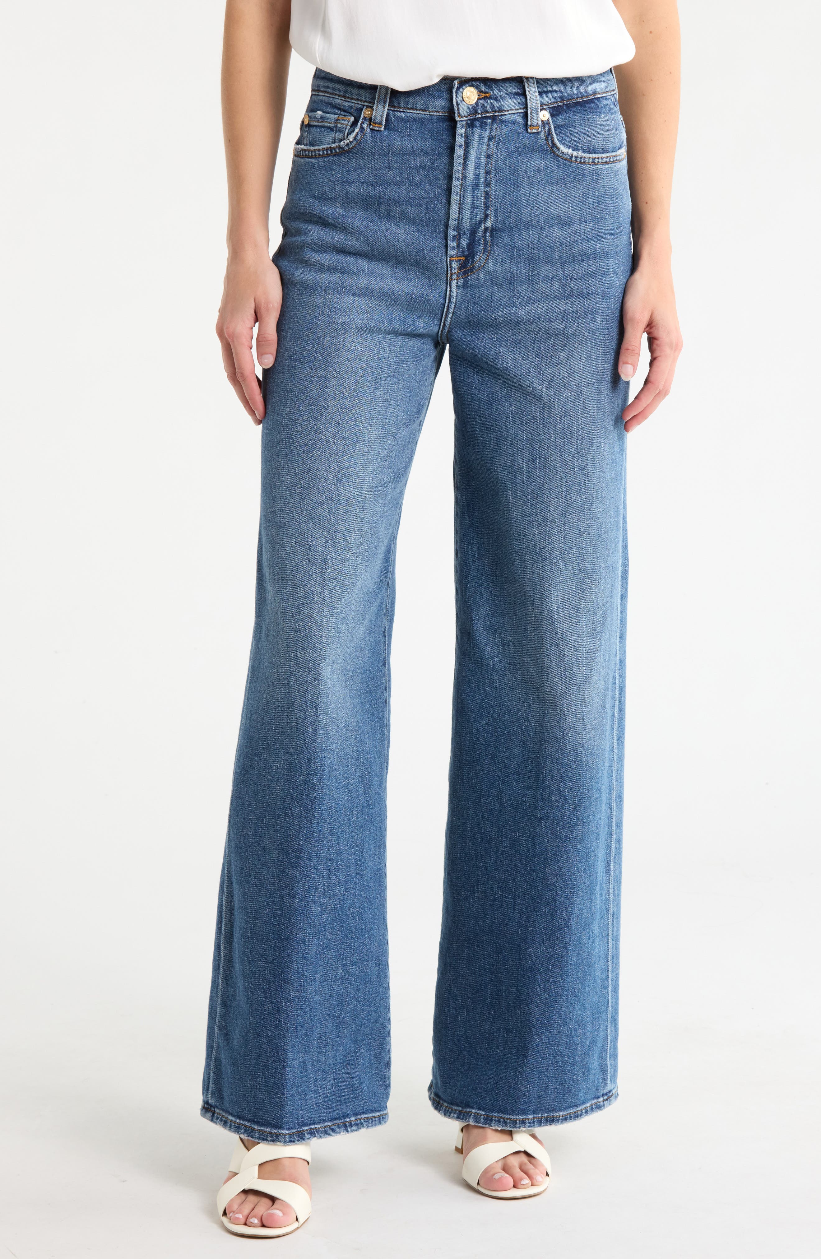 7 For All Mankind Ultra High Waist Wide Leg Jeans