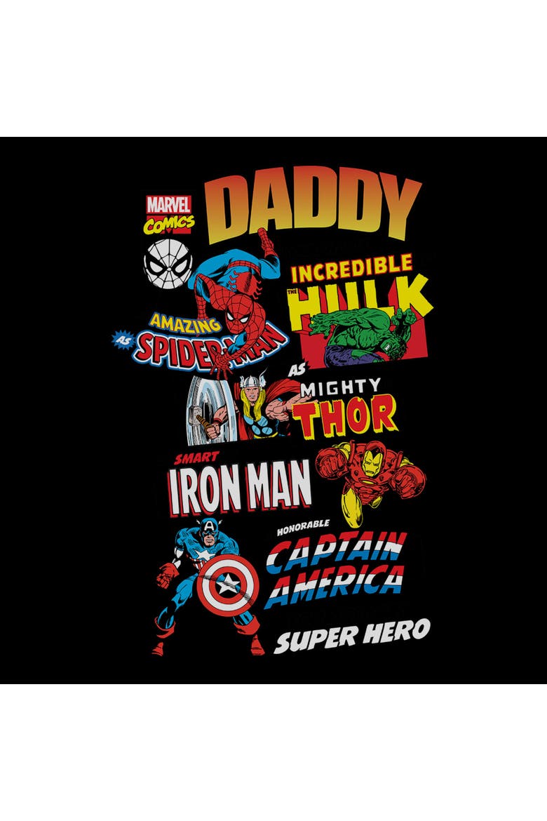 Men's Marvel My Daddy Is My Superhero  Graphic T-Shirt, Alternate, color, Black