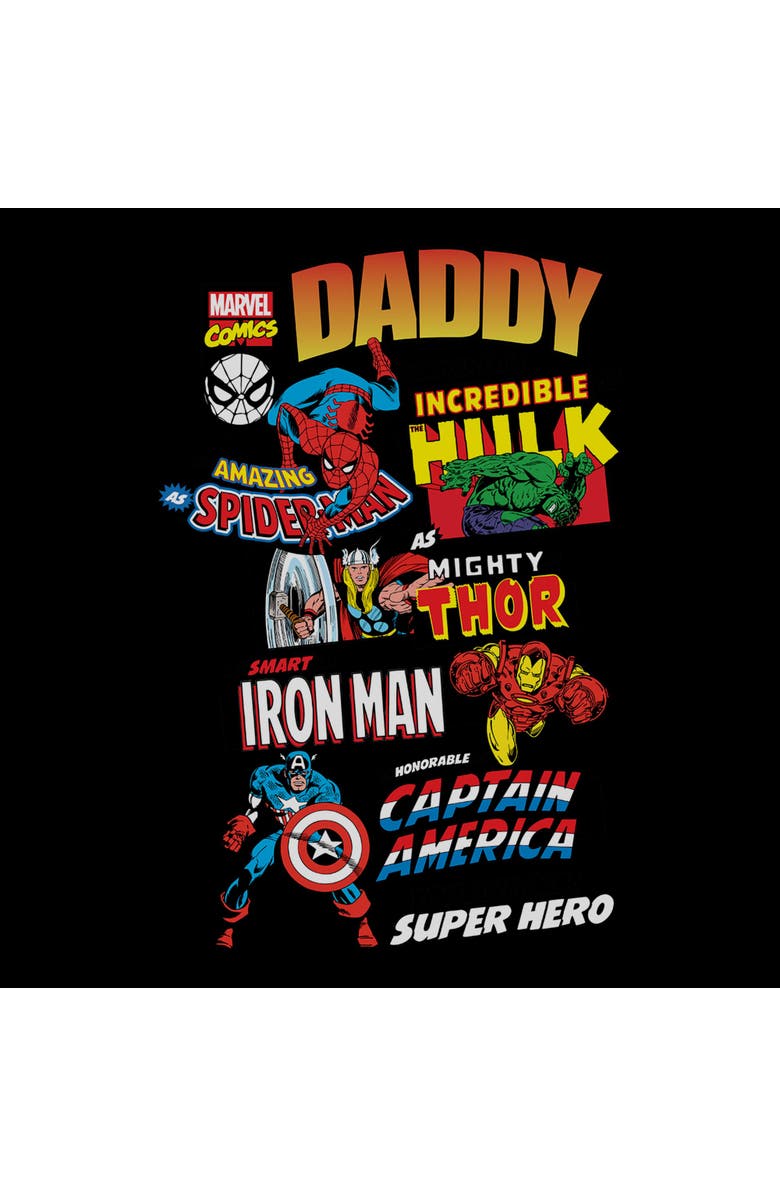 Marvel Men's Marvel My Daddy Is My Superhero Graphic T-Shirt, Alternate, color, Black