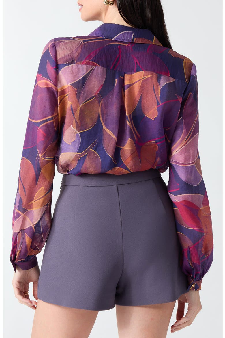 Autumn Printed Tencel Lyocell Shirt, Alternate, color, BLUE PRINT MULTI WILDFLOWER