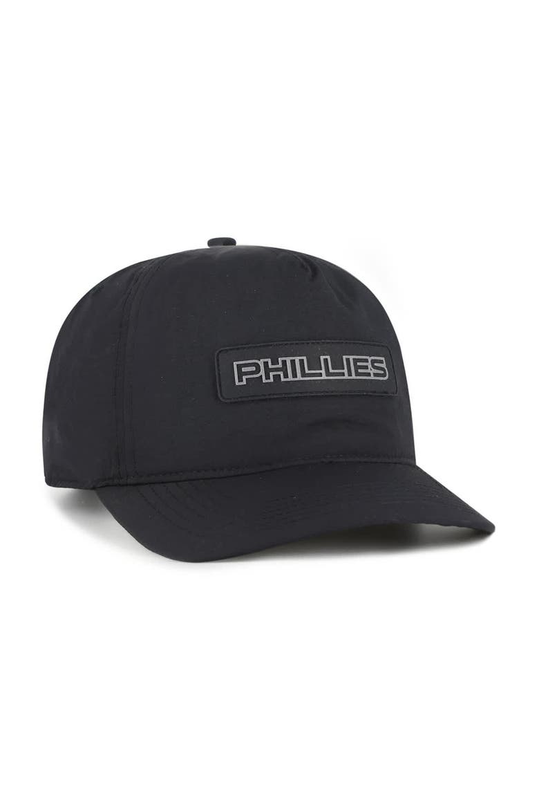 Men's '47 Black Philadelphia Phillies Quiet Outdoors Hitch Adjustable Hat, Alternate, color, Black
