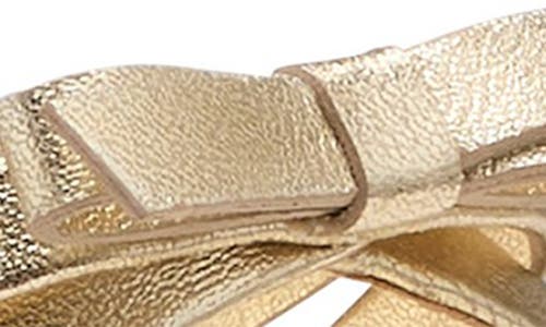 Kate Spade New York Carolina Metallic Block Heel Sandal In Pale Gold
