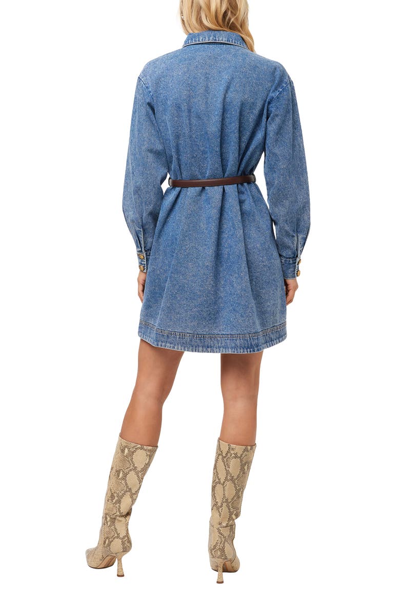 Sade Belted Denim Shirtdress, Alternate, color, DENIM