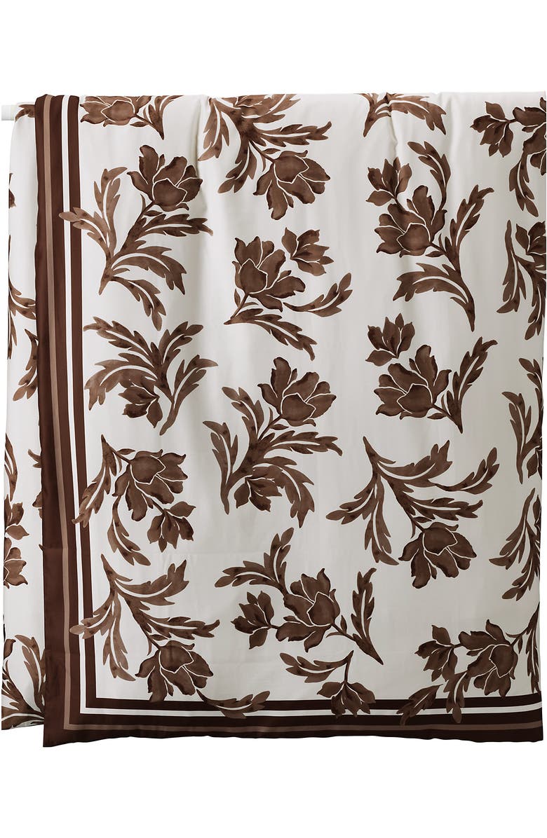 Lands' End 700 Thread Count Luxe Sateen Egyptian Cotton No Iron Bed Pillow Sham, Alternate, color, Dark Walnut Elegant Floral