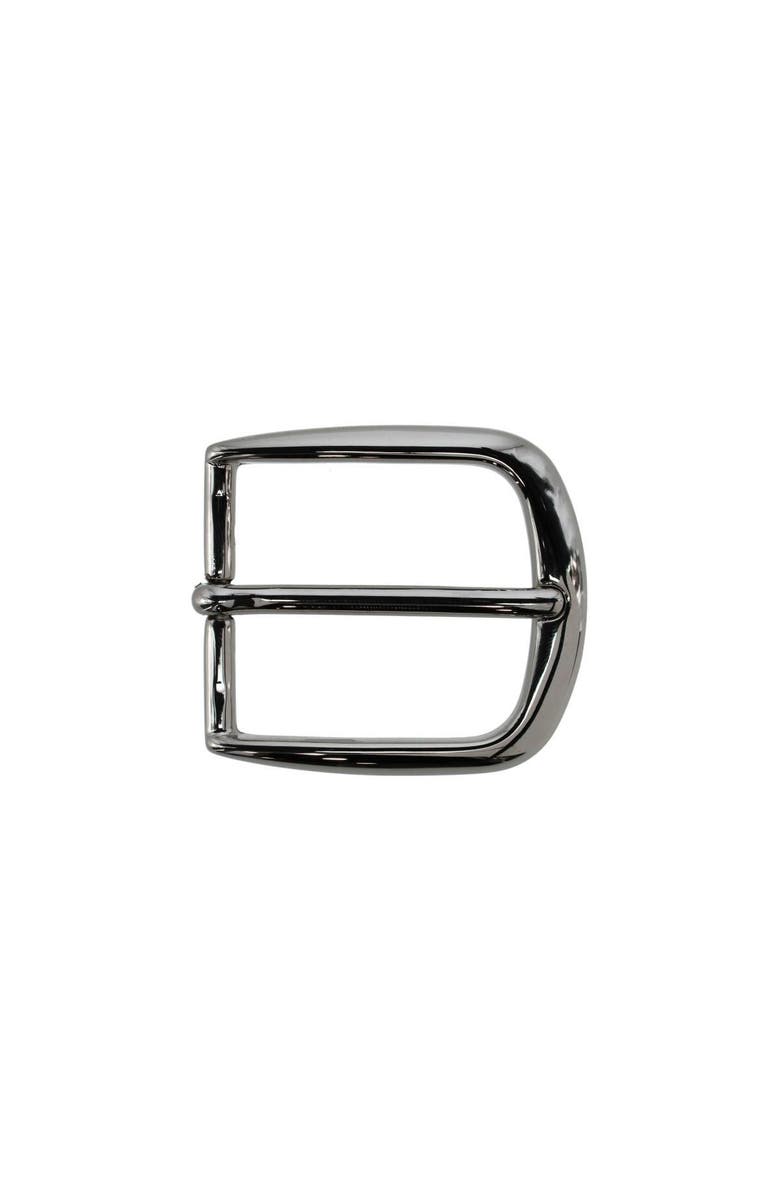 Trafalgar 35mm Solid Brass Italian Classic Rounded Harness Belt Buckle, Main, color, Shiny Nickel