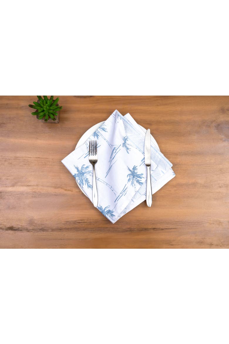 Blue Paradise Set of 6 Cloth Napkins, Alternate, color, Blue