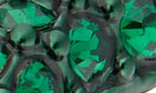 Kurt Geiger London Crystal Pavé Huggie Hoop Earrings In Green